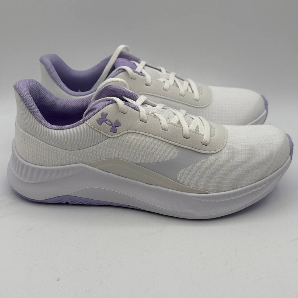 Under Armour Aurora 3 Shoes Womens Size 9.5 White Purple Training 3024018-100